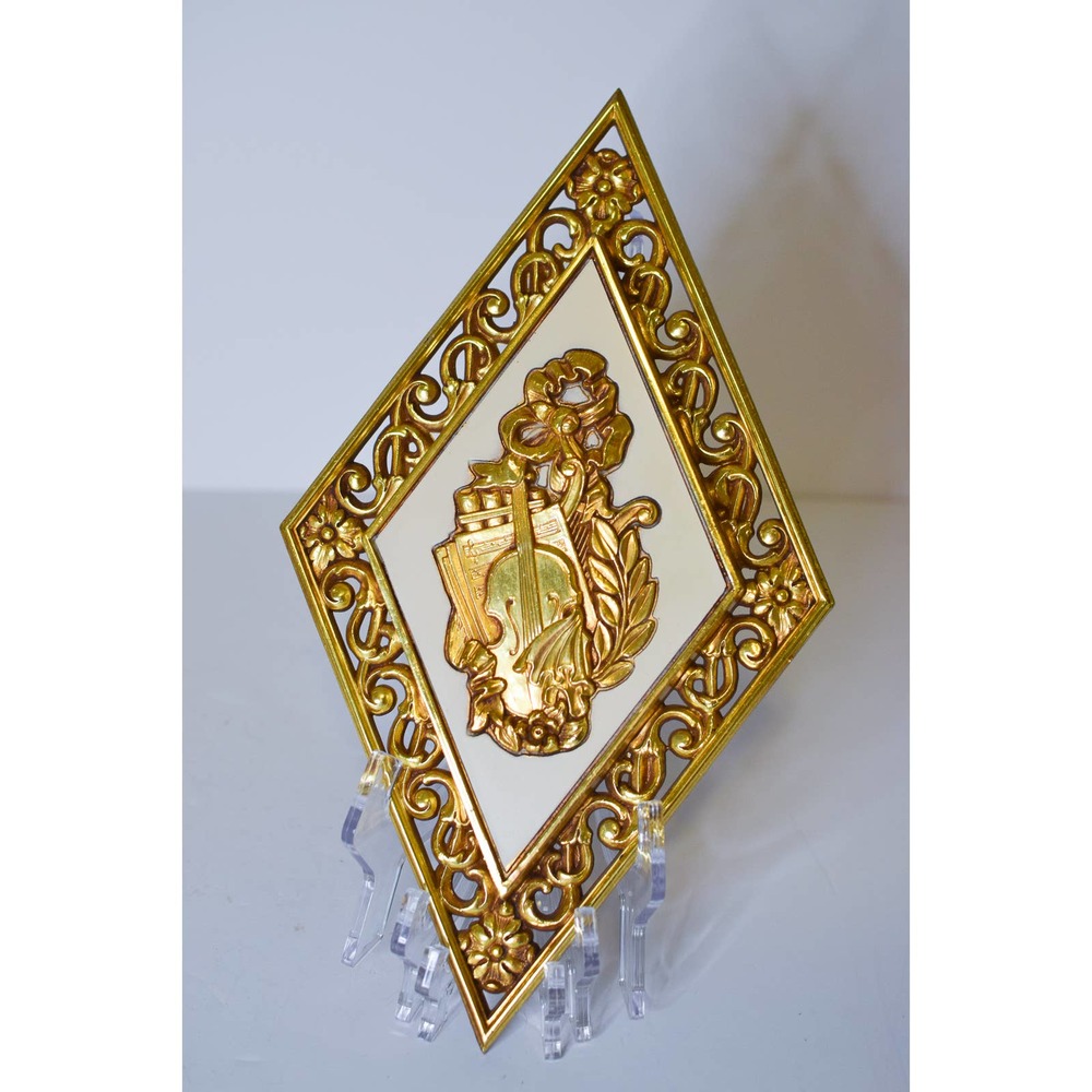 Vintage Wall Decoration, Dart Industries, Diamond Shaped Violin Art